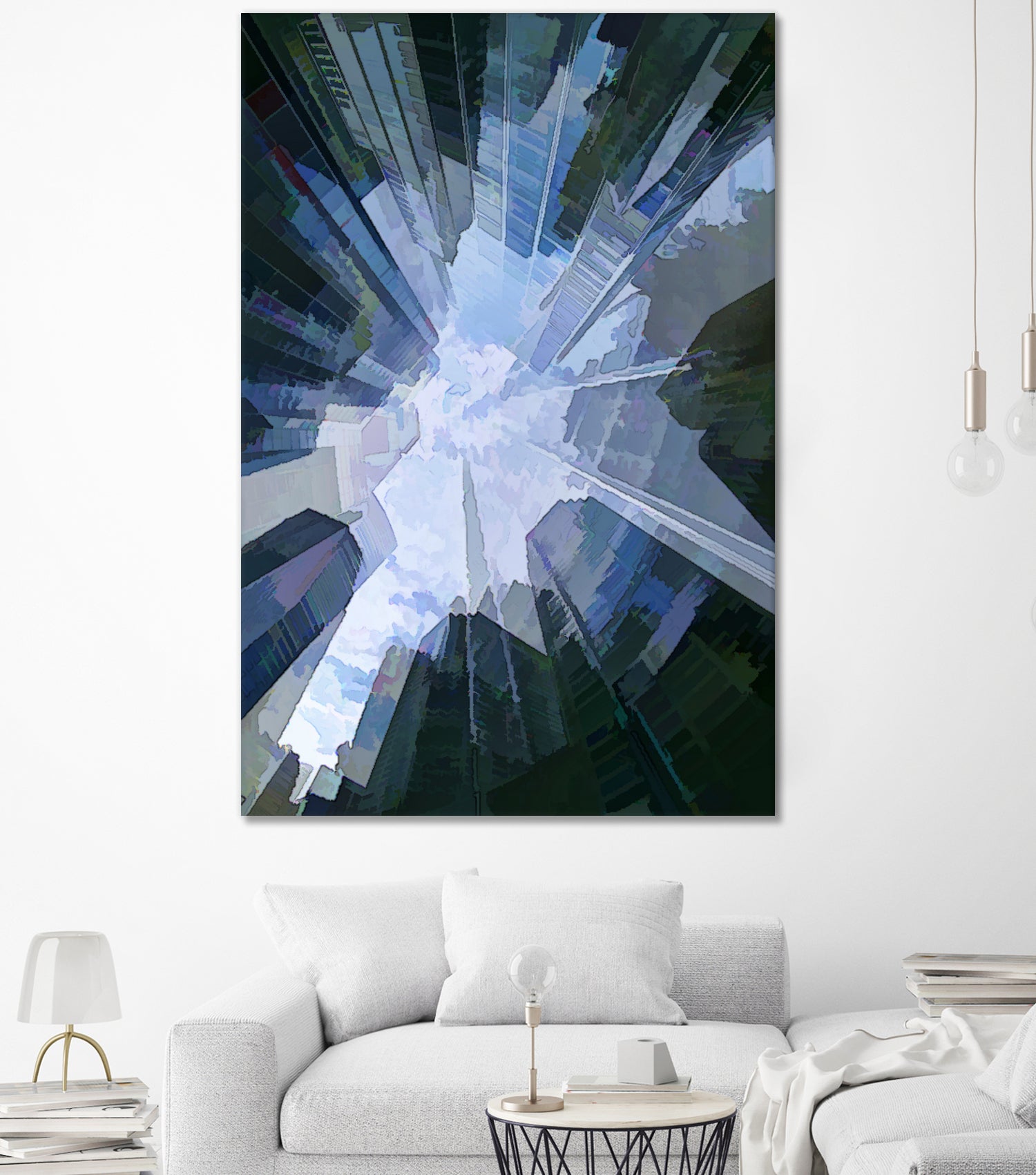 Glass Ceiling Shattered by Randy Witte on GIANT ART - blue digital painting