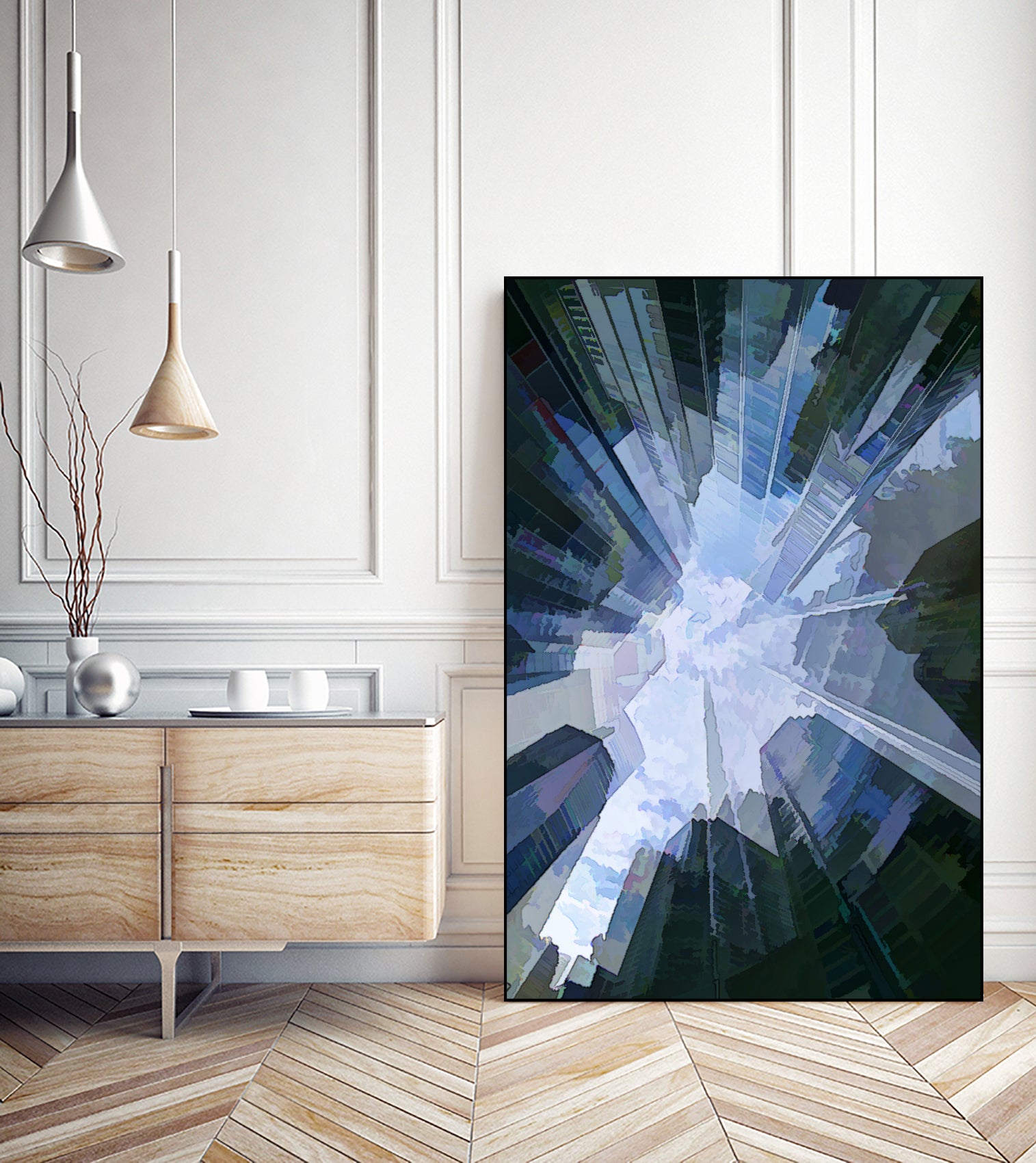 Glass Ceiling Shattered by Randy Witte on GIANT ART - blue digital painting