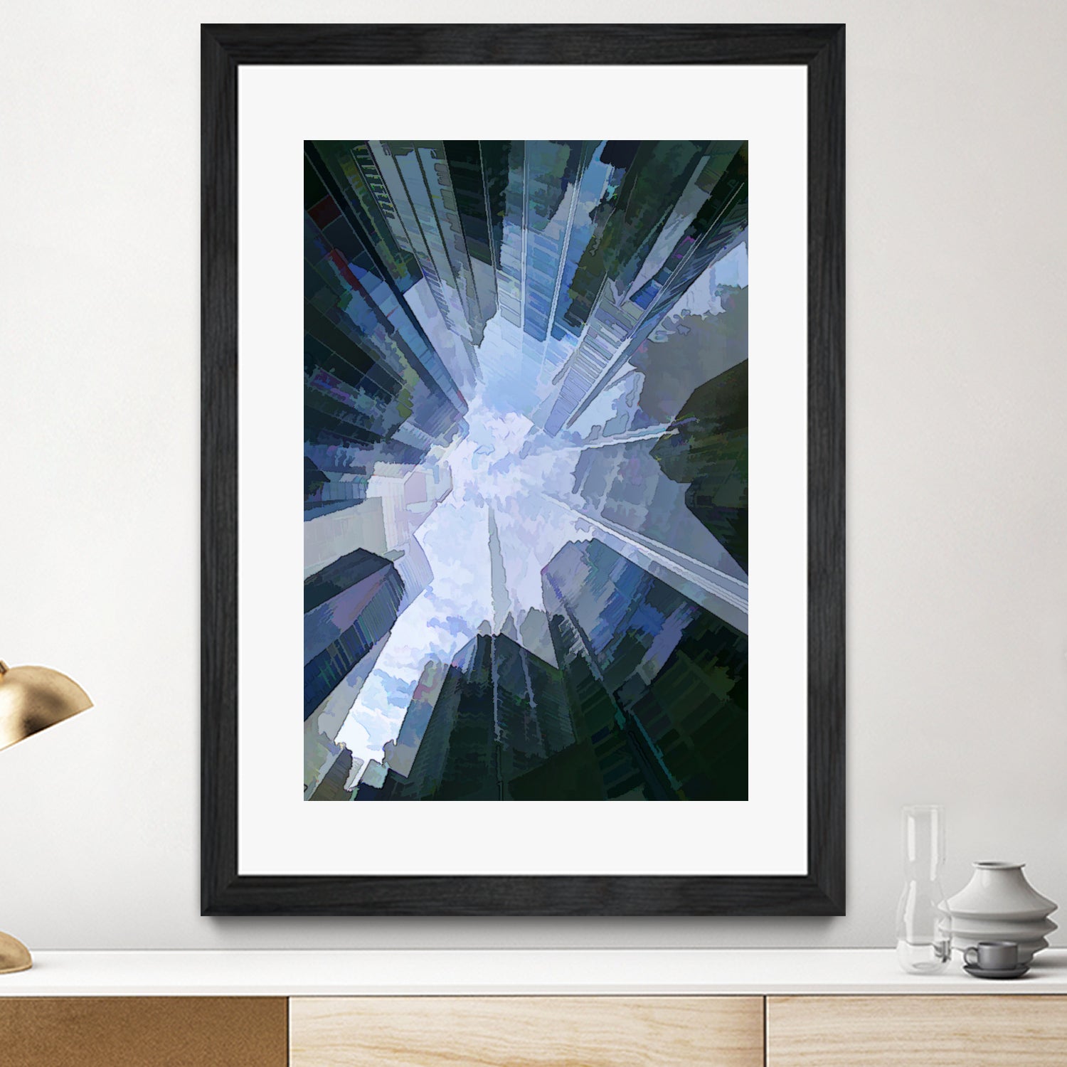 Glass Ceiling Shattered by Randy Witte on GIANT ART - blue digital painting