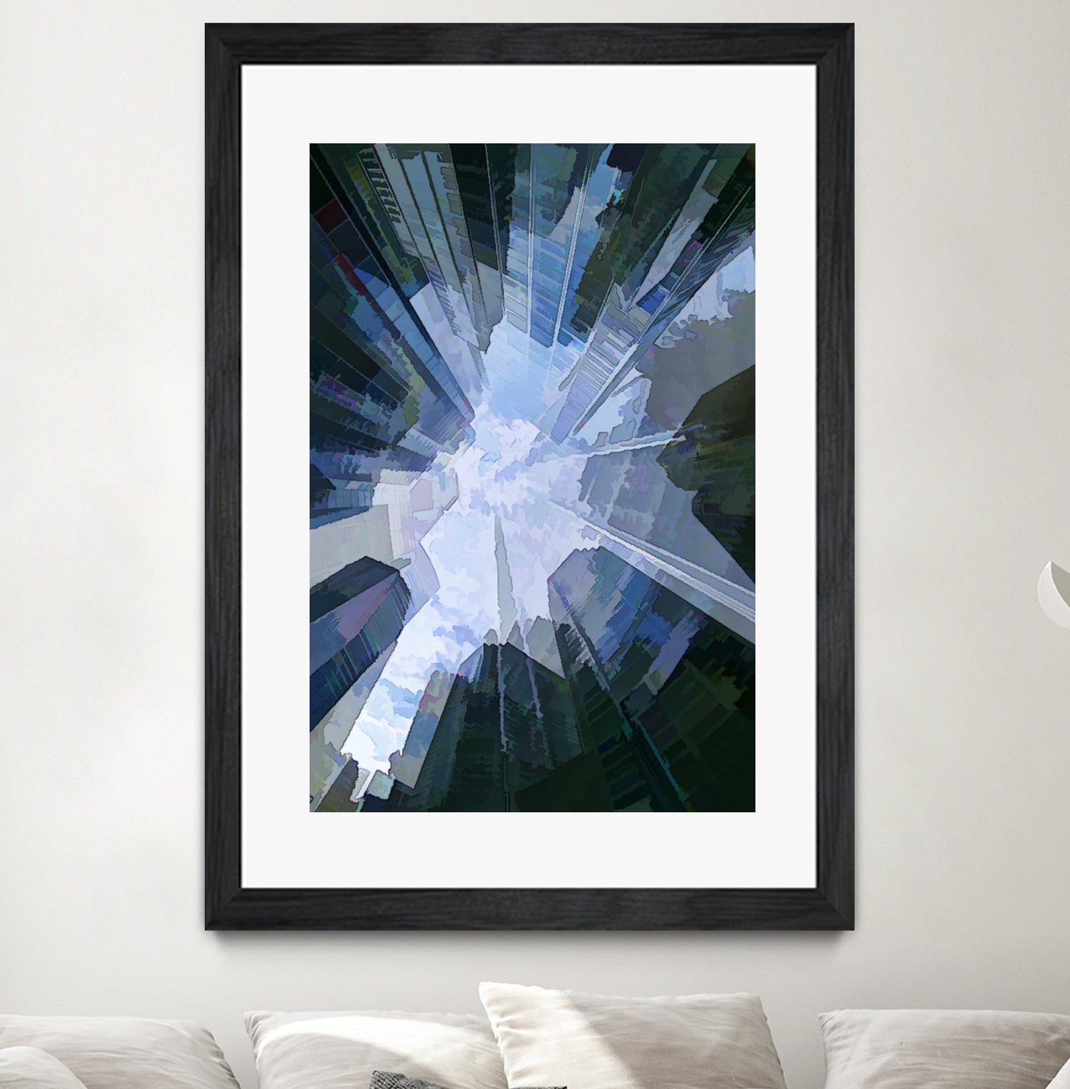 Glass Ceiling Shattered by Randy Witte on GIANT ART - blue digital painting