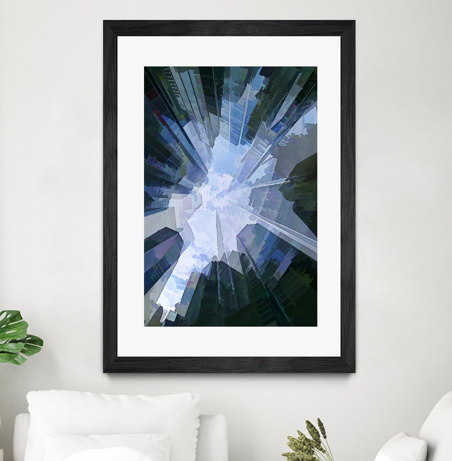 Glass Ceiling Shattered by Randy Witte on GIANT ART - blue digital painting