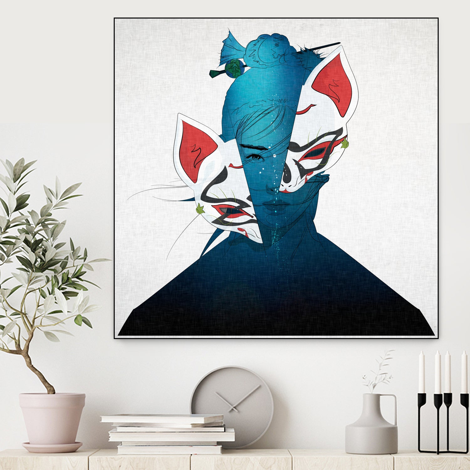 Fox Mask by Yuichi Suzuki on GIANT ART - black vector illustration