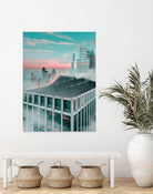 Surf City 01 by Andrea M. Cervino on GIANT ART - blue mixed media