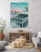 Surf City 01 by Andrea M. Cervino on GIANT ART - blue mixed media