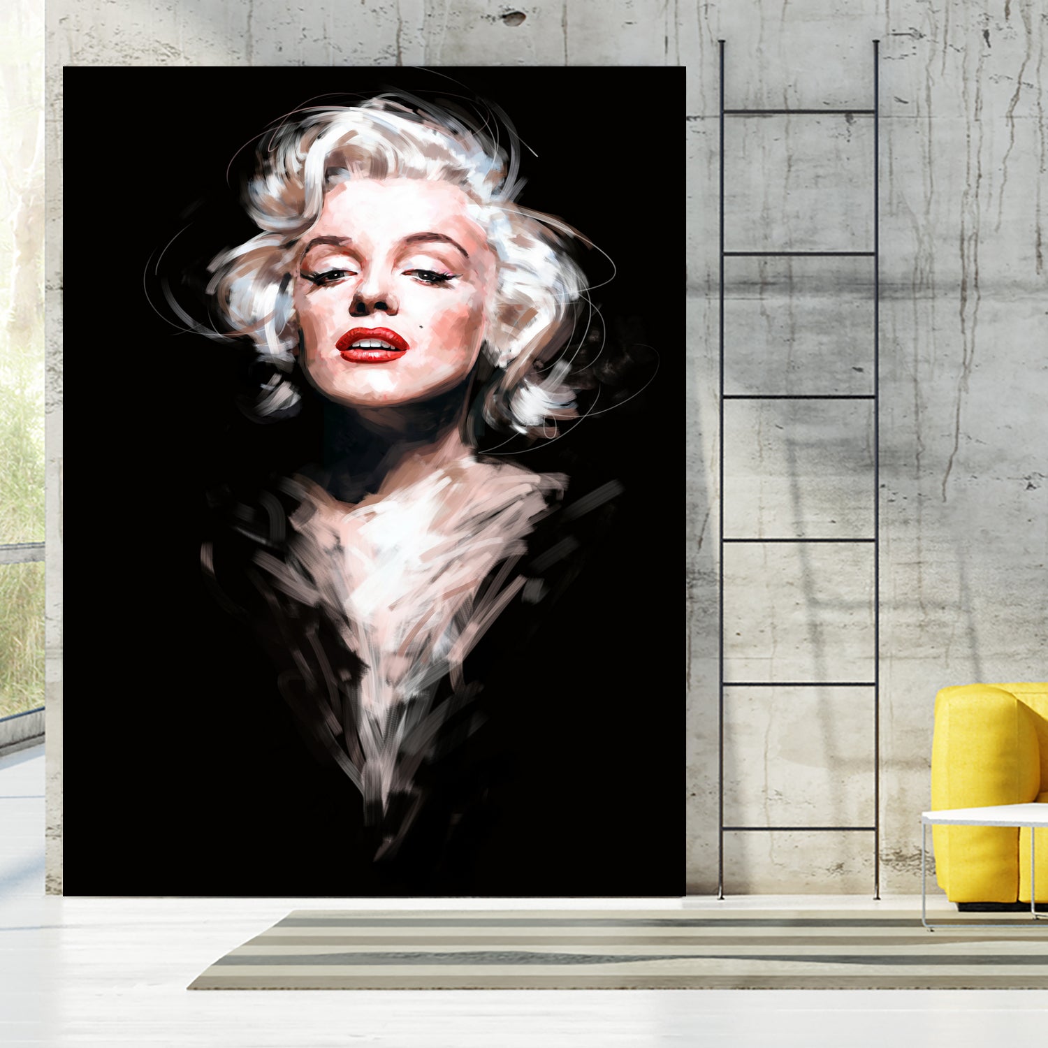 Marilyn by Dmitry Belov on GIANT ART - black digital painting