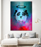 Halo Panda by Nikhil Shinde on GIANT ART - blue digital painting