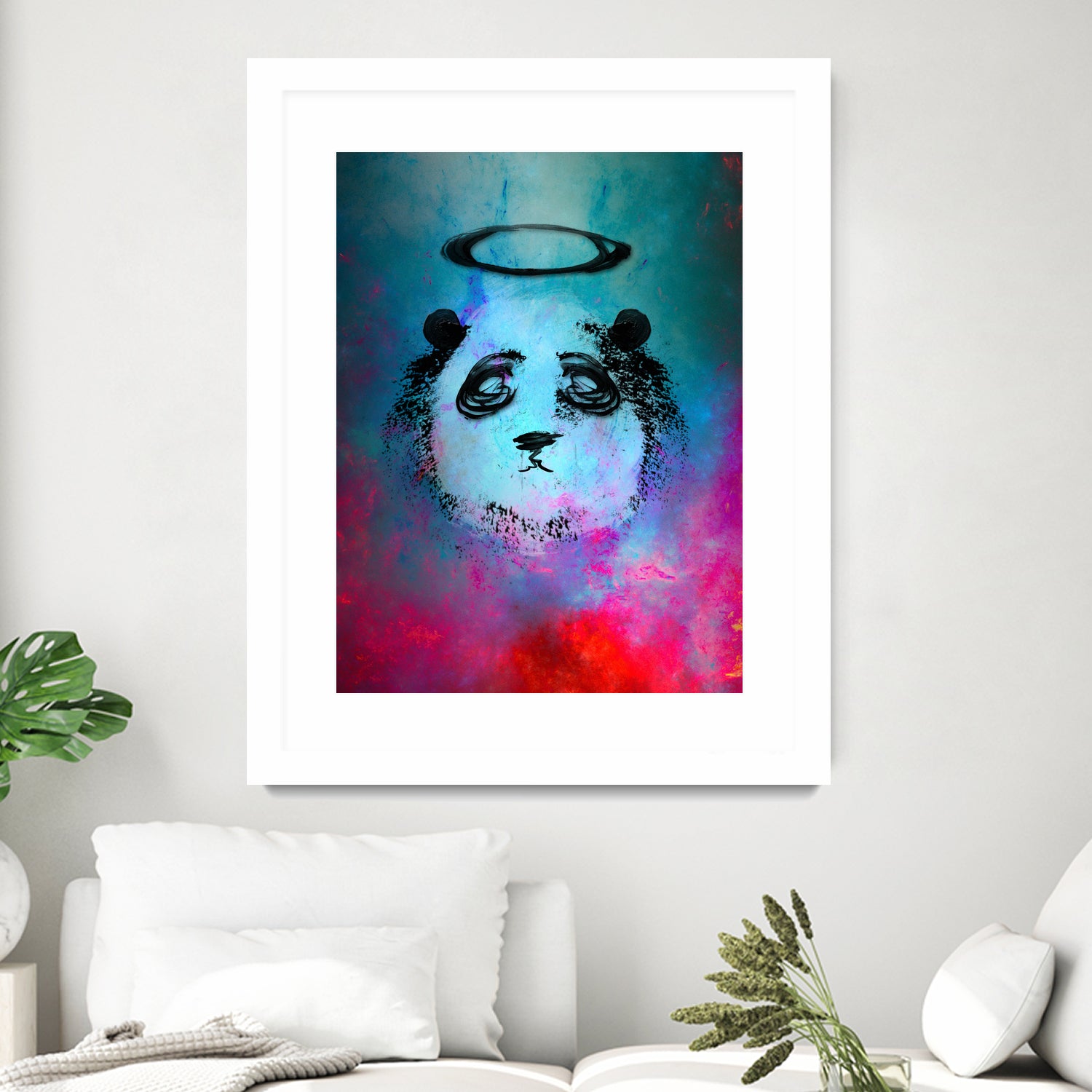 Halo Panda by Nikhil Shinde on GIANT ART - blue digital painting