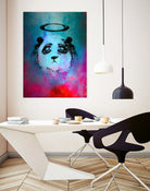 Halo Panda by Nikhil Shinde on GIANT ART - blue digital painting
