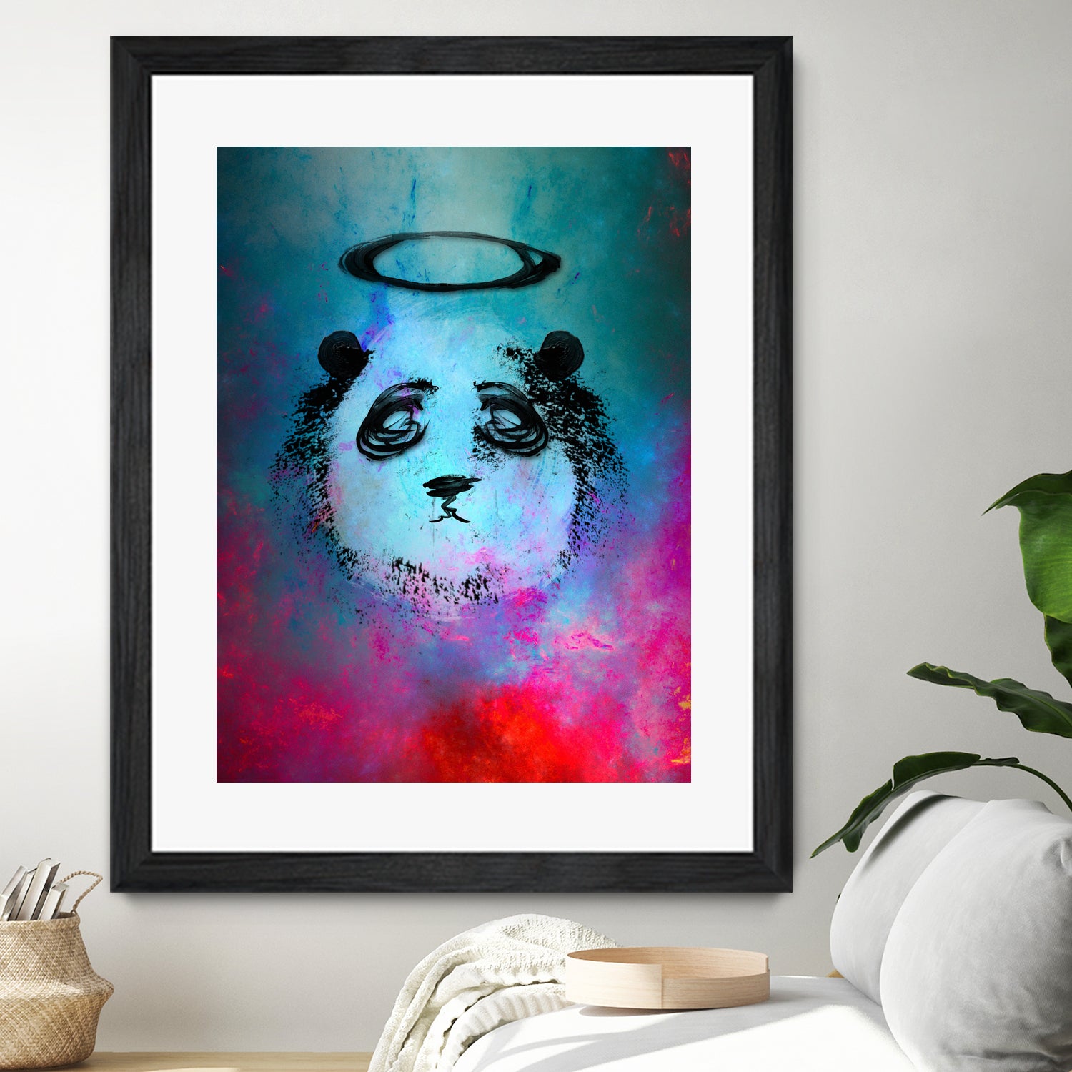 Halo Panda by Nikhil Shinde on GIANT ART - blue digital painting