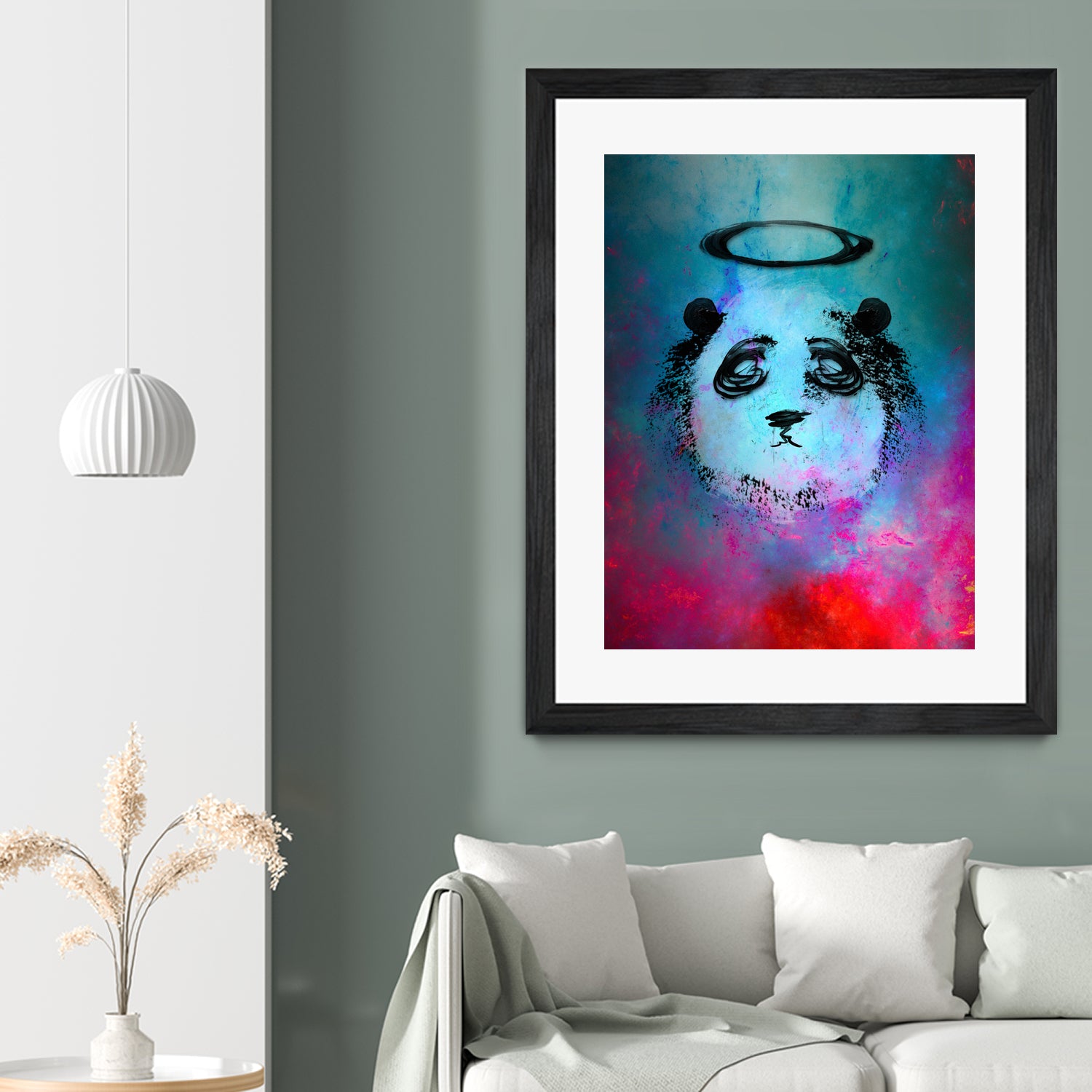 Halo Panda by Nikhil Shinde on GIANT ART - blue digital painting