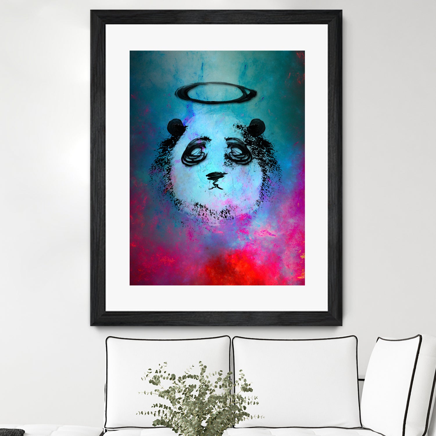 Halo Panda by Nikhil Shinde on GIANT ART - blue digital painting