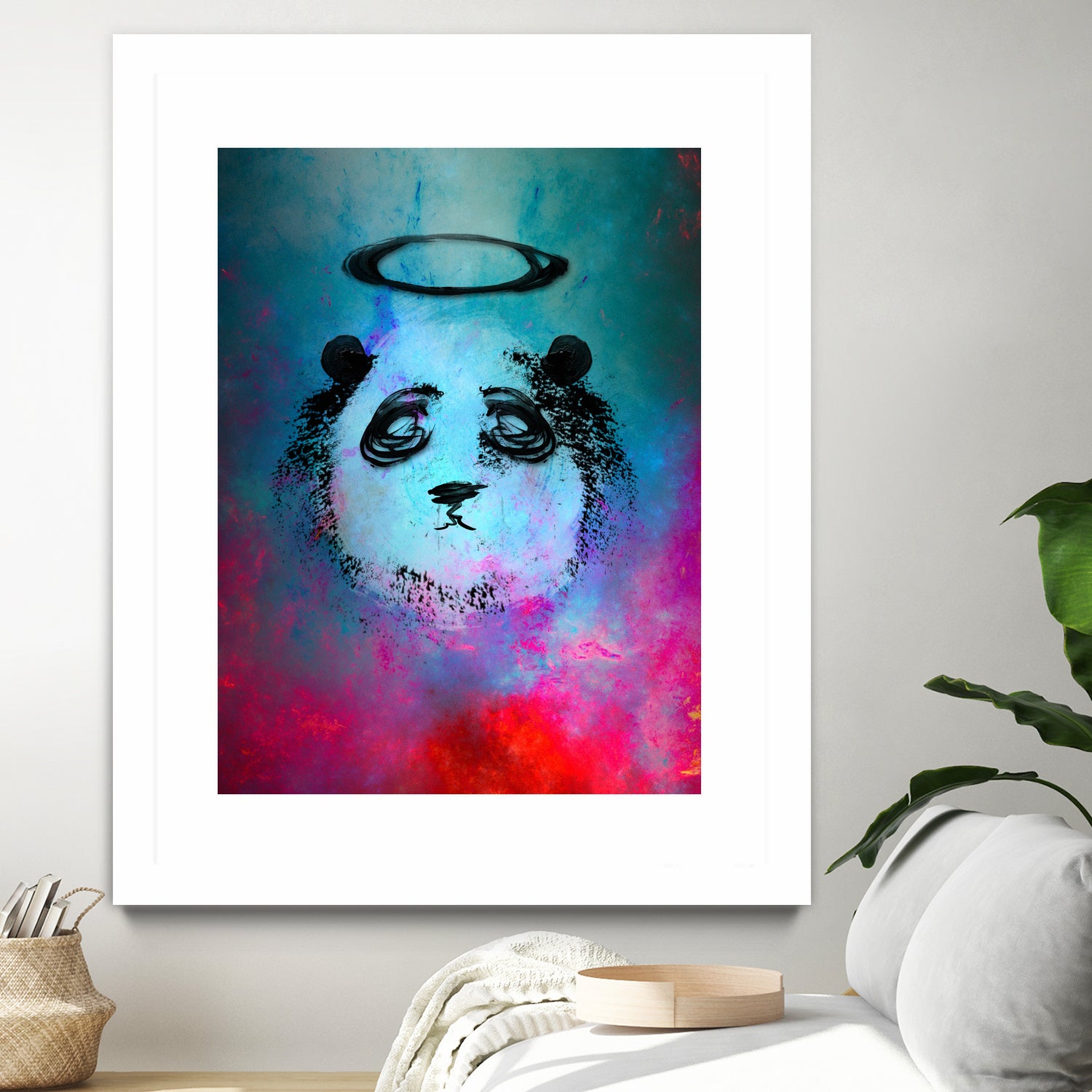 Halo Panda by Nikhil Shinde on GIANT ART - blue digital painting