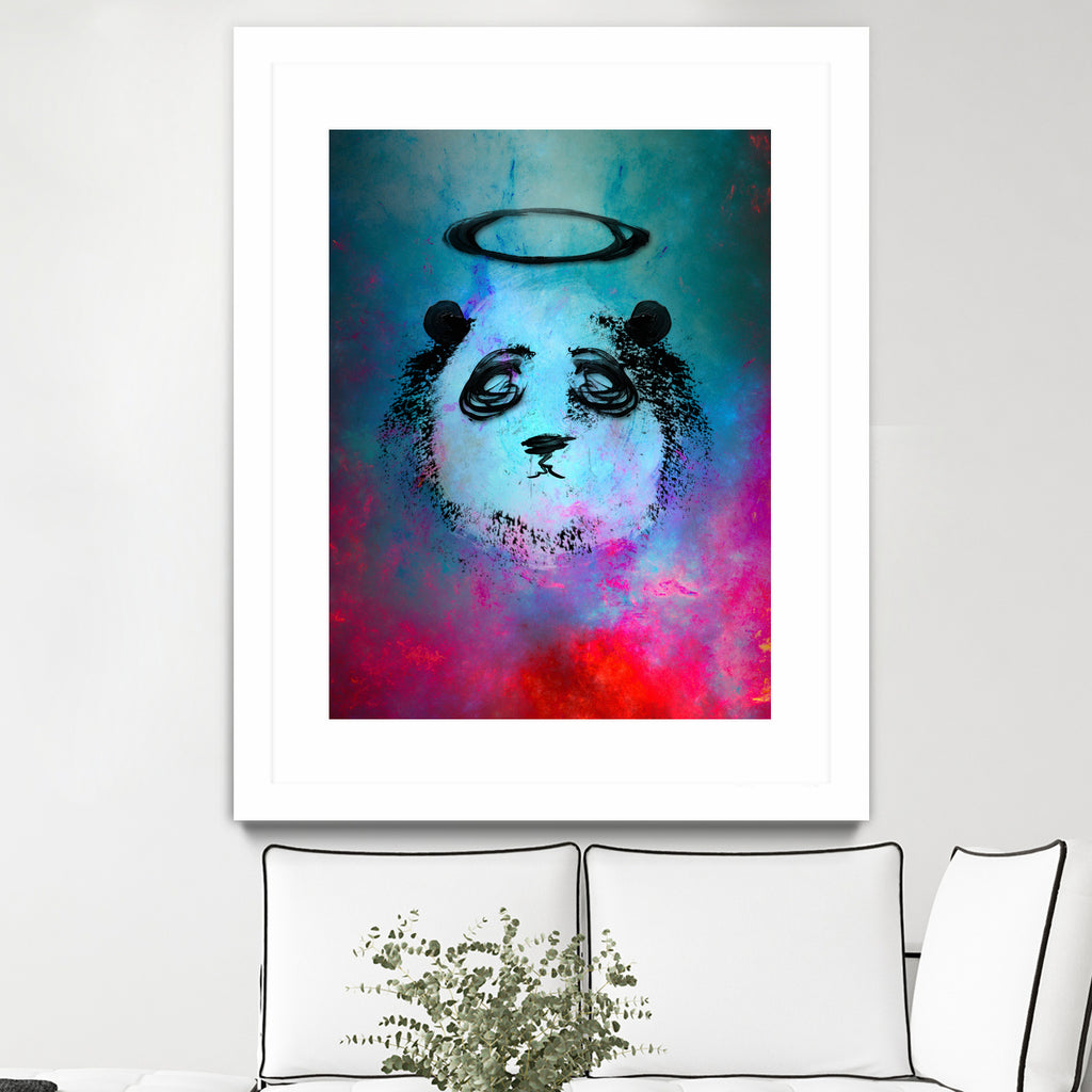 Halo Panda by Nikhil Shinde on GIANT ART - blue digital painting