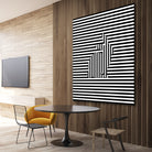 Rabbit on Stripes by Georgi Zhelyazkov on GIANT ART - black digital drawing