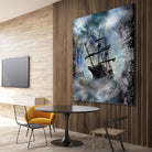 Pirate Ship Rough Storm by Clifford Miller on GIANT ART - gray 3d art