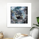 Pirate Ship Rough Storm by Clifford Miller on GIANT ART - gray 3d art