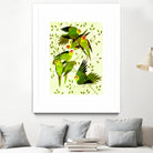 Carolina Parakeet by Scott Partridge on GIANT ART - green vector illustration