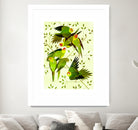 Carolina Parakeet by Scott Partridge on GIANT ART - green vector illustration