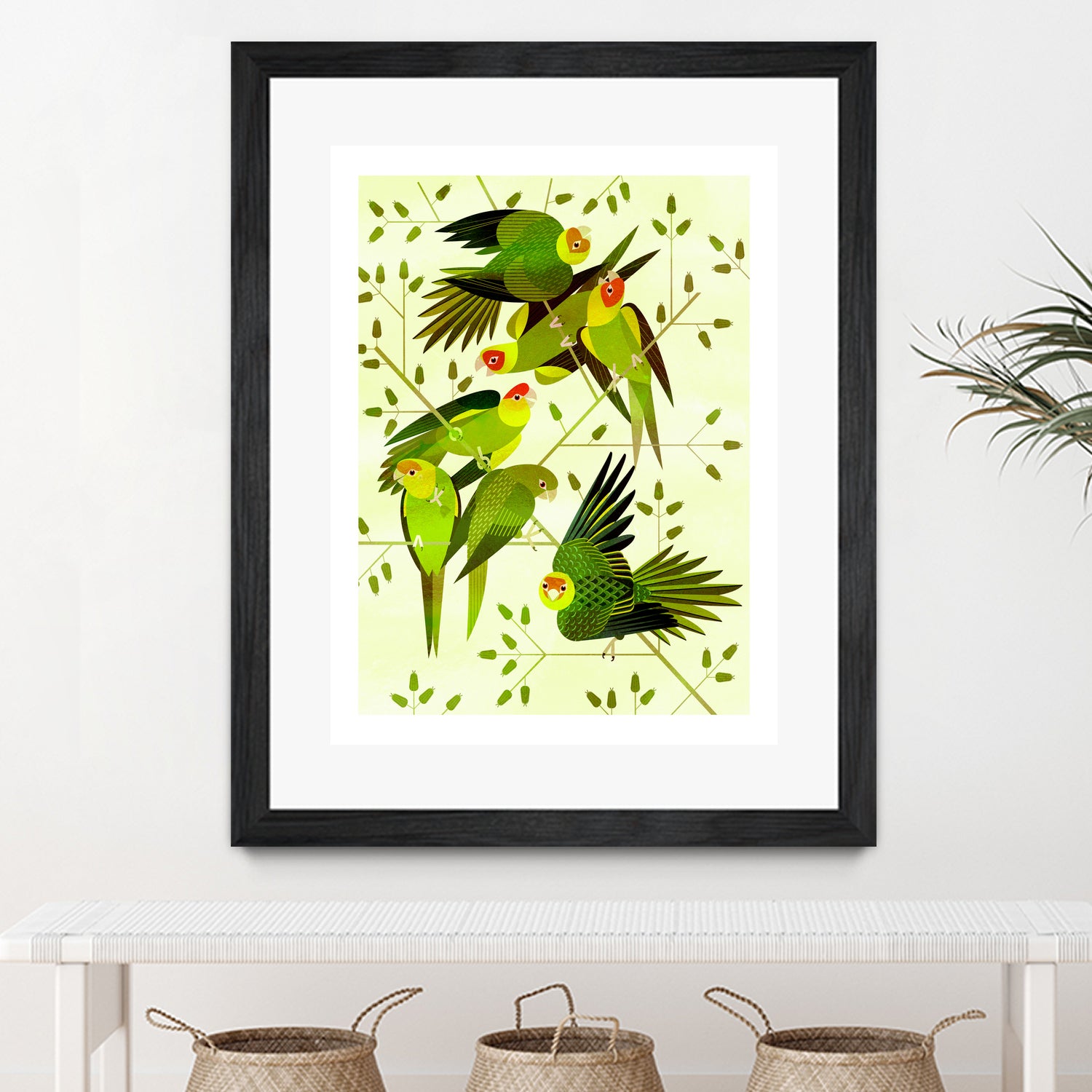 Carolina Parakeet by Scott Partridge on GIANT ART - green vector illustration