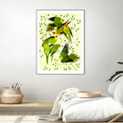 Carolina Parakeet by Scott Partridge on GIANT ART - green vector illustration