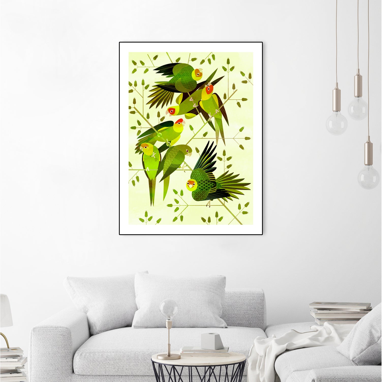 Carolina Parakeet by Scott Partridge on GIANT ART - green vector illustration