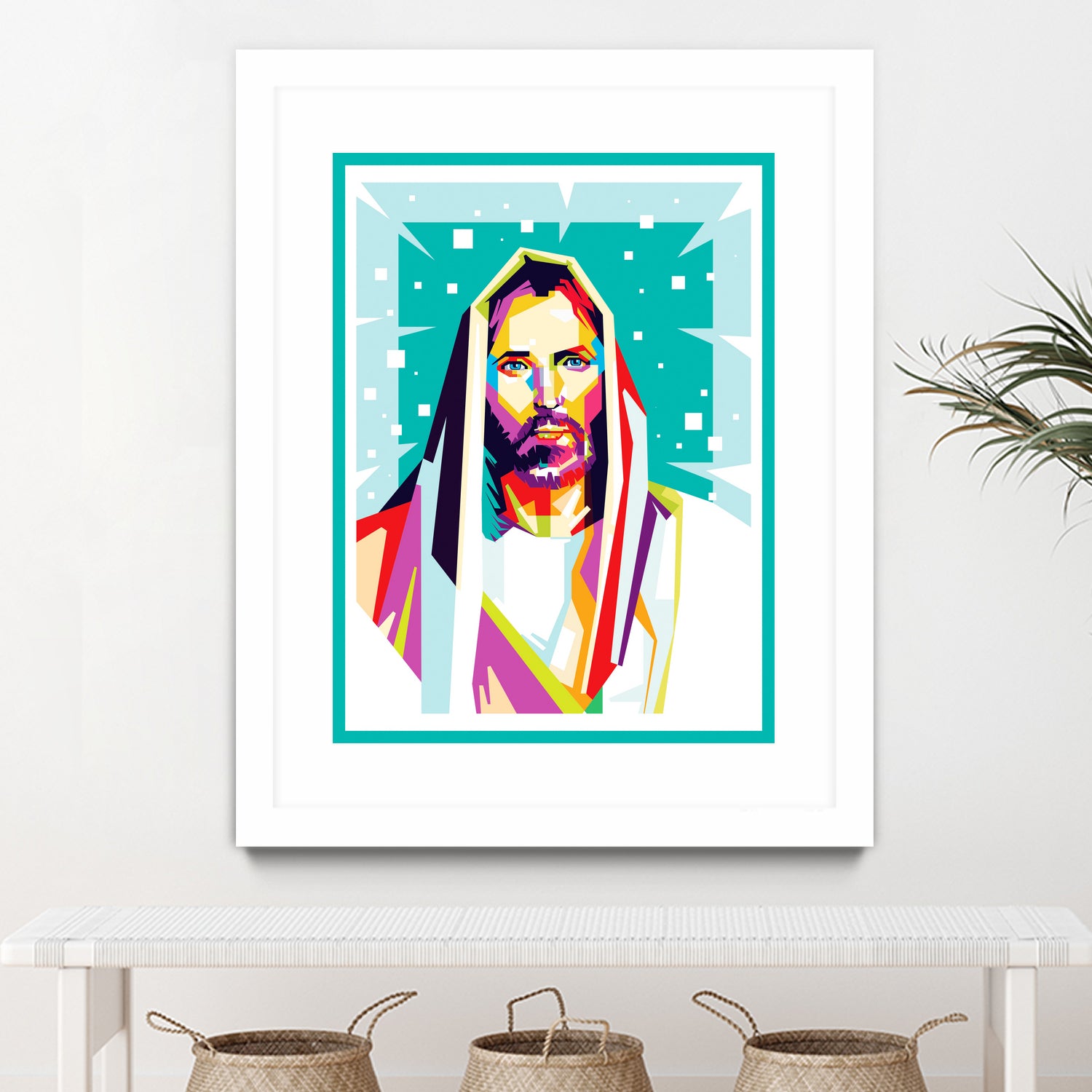 Jesus Christ in WPAP art by Riweldo Sayuna on GIANT ART - blue character design