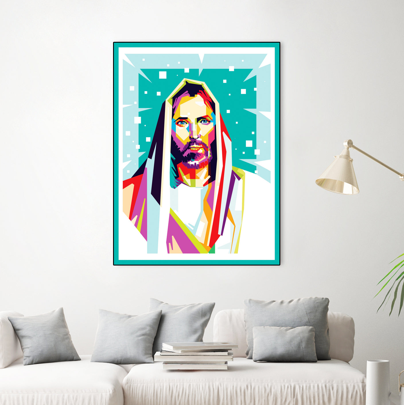 Jesus Christ in WPAP art by Riweldo Sayuna on GIANT ART - blue character design