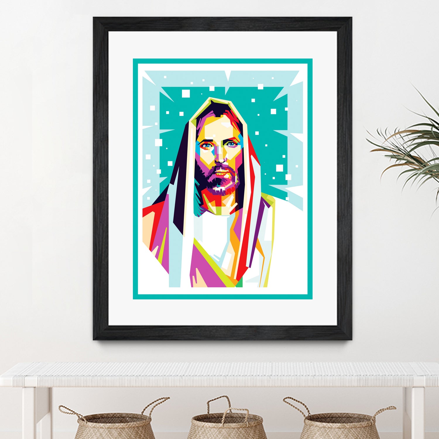 Jesus Christ in WPAP art by Riweldo Sayuna on GIANT ART - blue character design