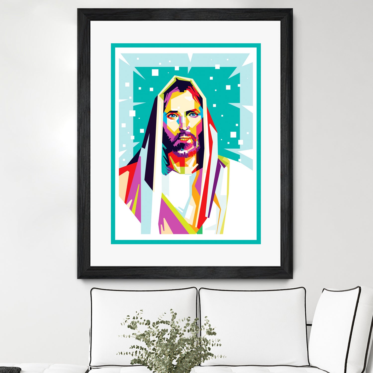 Jesus Christ in WPAP art by Riweldo Sayuna on GIANT ART - blue character design