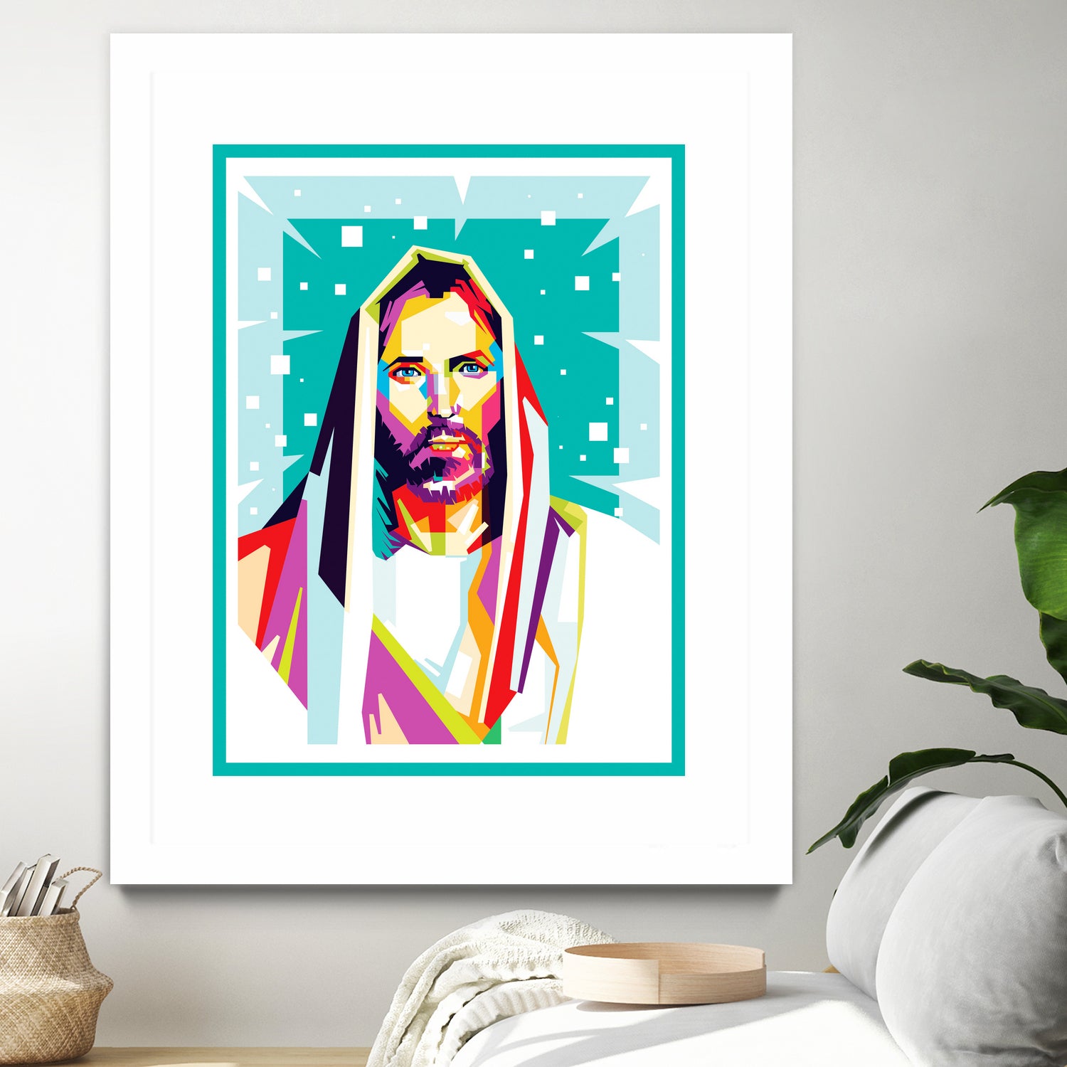 Jesus Christ in WPAP art by Riweldo Sayuna on GIANT ART - blue character design