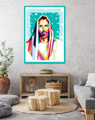 Jesus Christ in WPAP art by Riweldo Sayuna on GIANT ART - blue character design