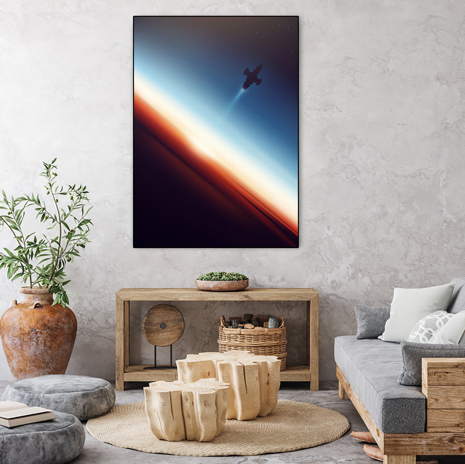 Into Space by Victor Vercesi on GIANT ART - blue photo illustration