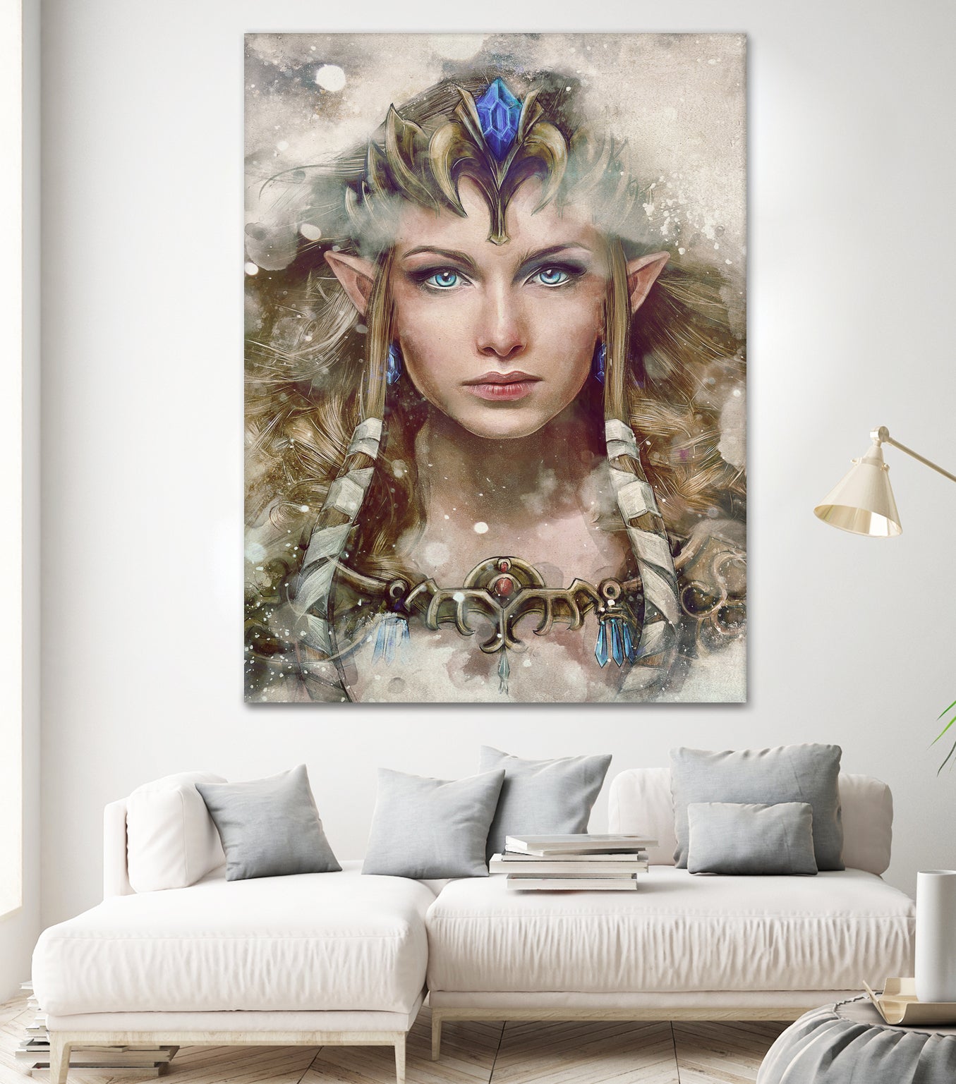 Epic Princess Zelda Portrait by Barrett Biggers on GIANT ART - brown digital painting