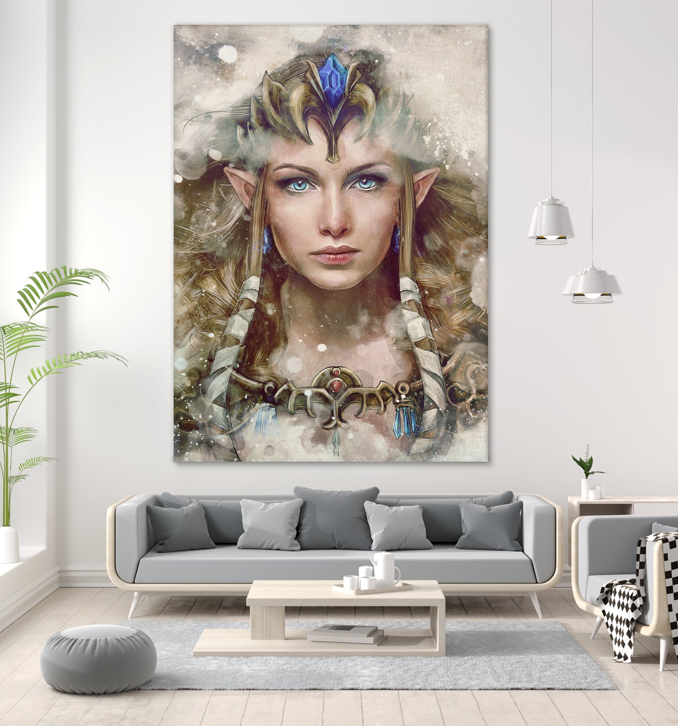 Epic Princess Zelda Portrait by Barrett Biggers on GIANT ART - brown digital painting