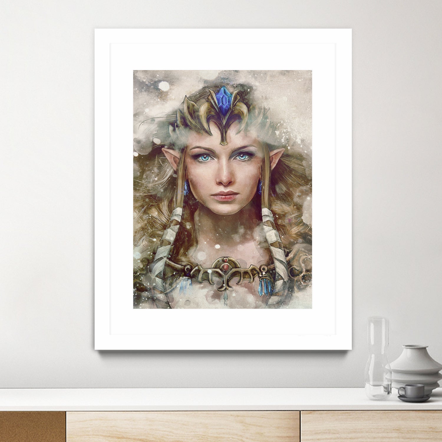 Epic Princess Zelda Portrait by Barrett Biggers on GIANT ART - brown digital painting