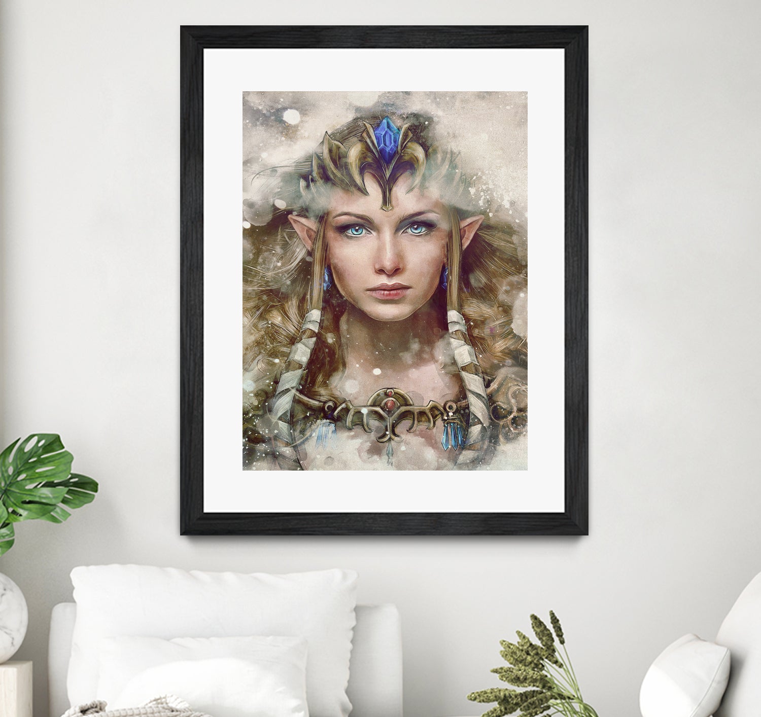 Epic Princess Zelda Portrait by Barrett Biggers on GIANT ART - brown digital painting