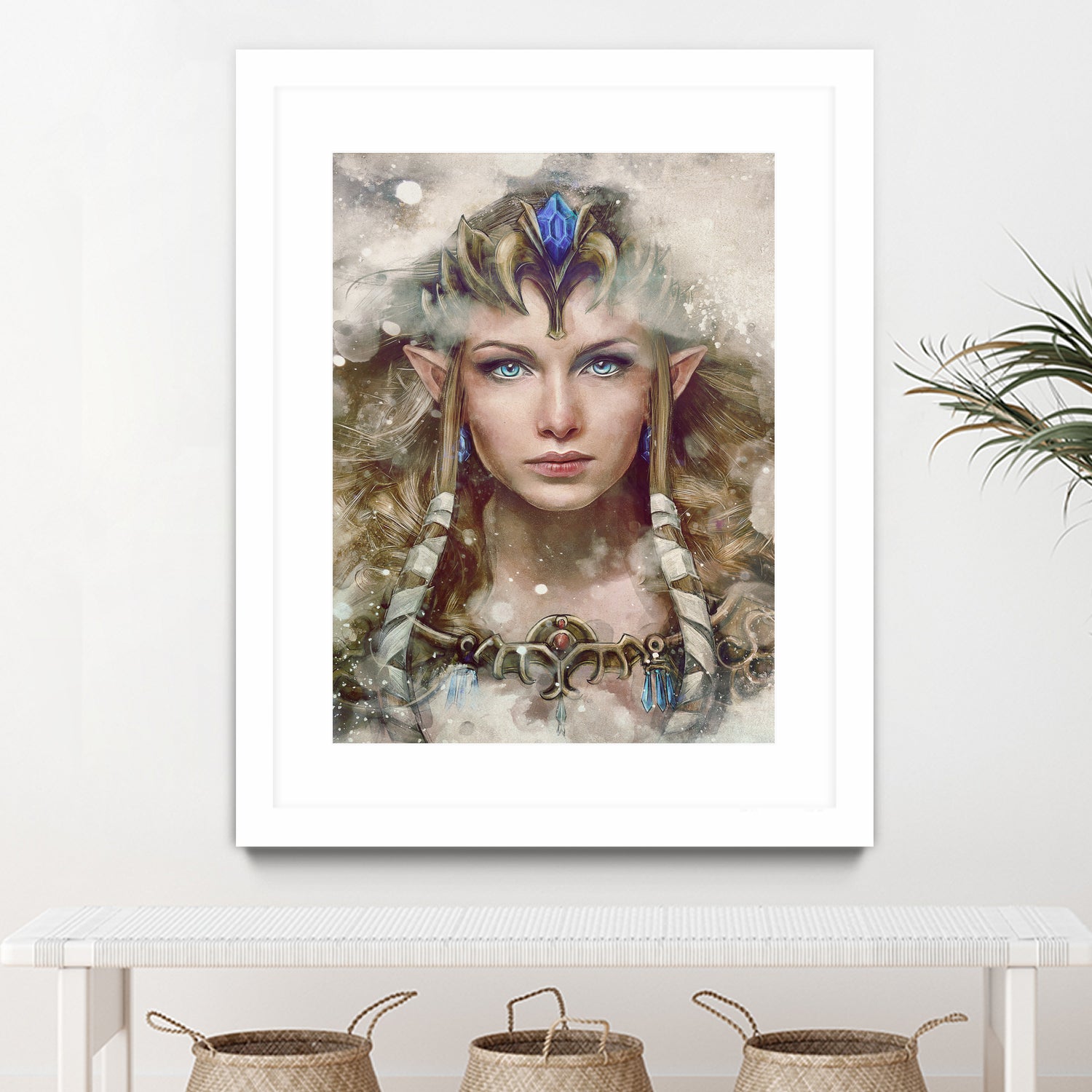 Epic Princess Zelda Portrait by Barrett Biggers on GIANT ART - brown digital painting