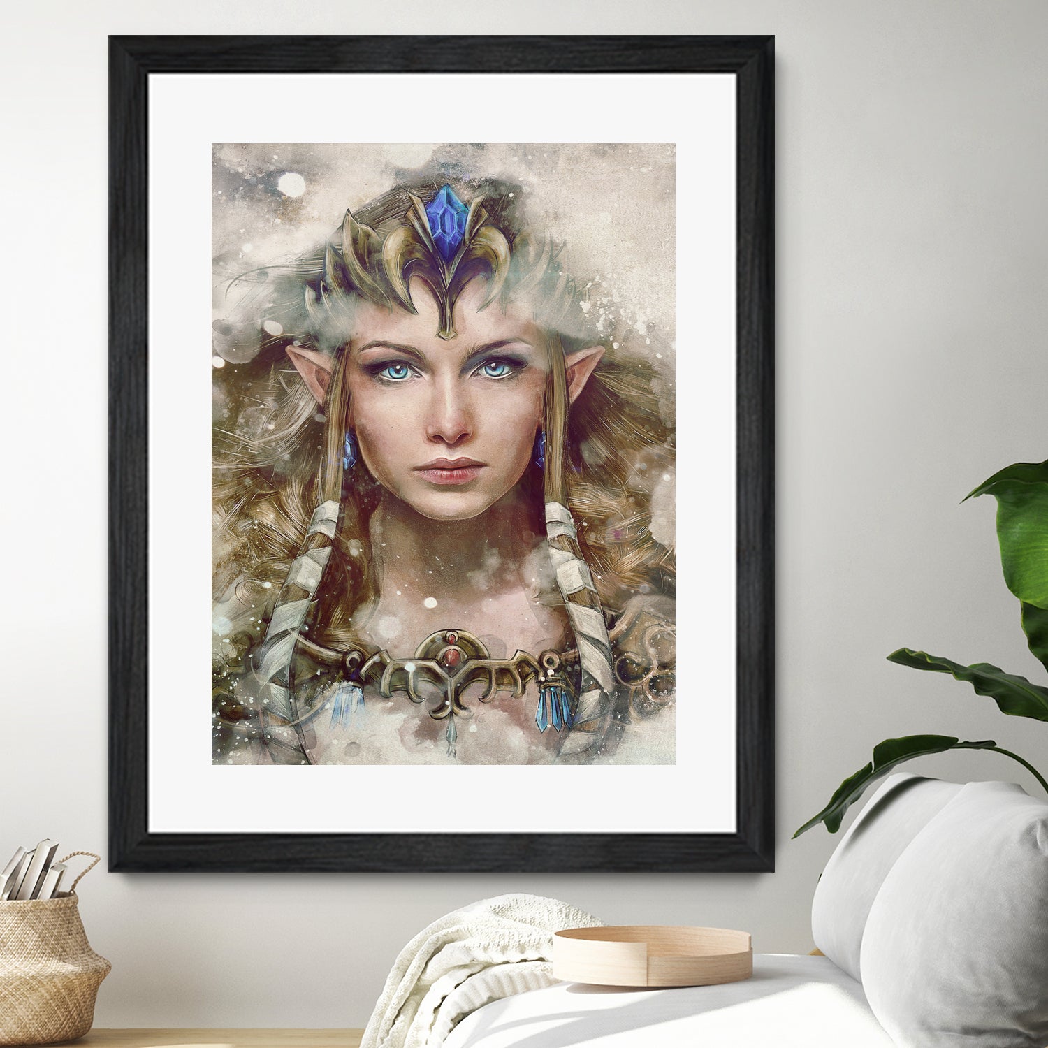 Epic Princess Zelda Portrait by Barrett Biggers on GIANT ART - brown digital painting