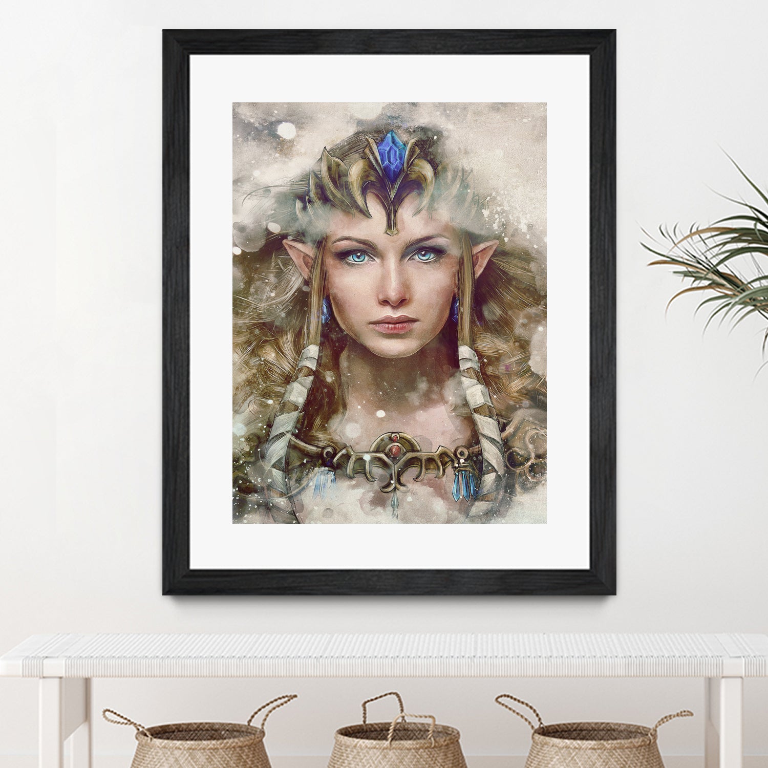 Epic Princess Zelda Portrait by Barrett Biggers on GIANT ART - brown digital painting