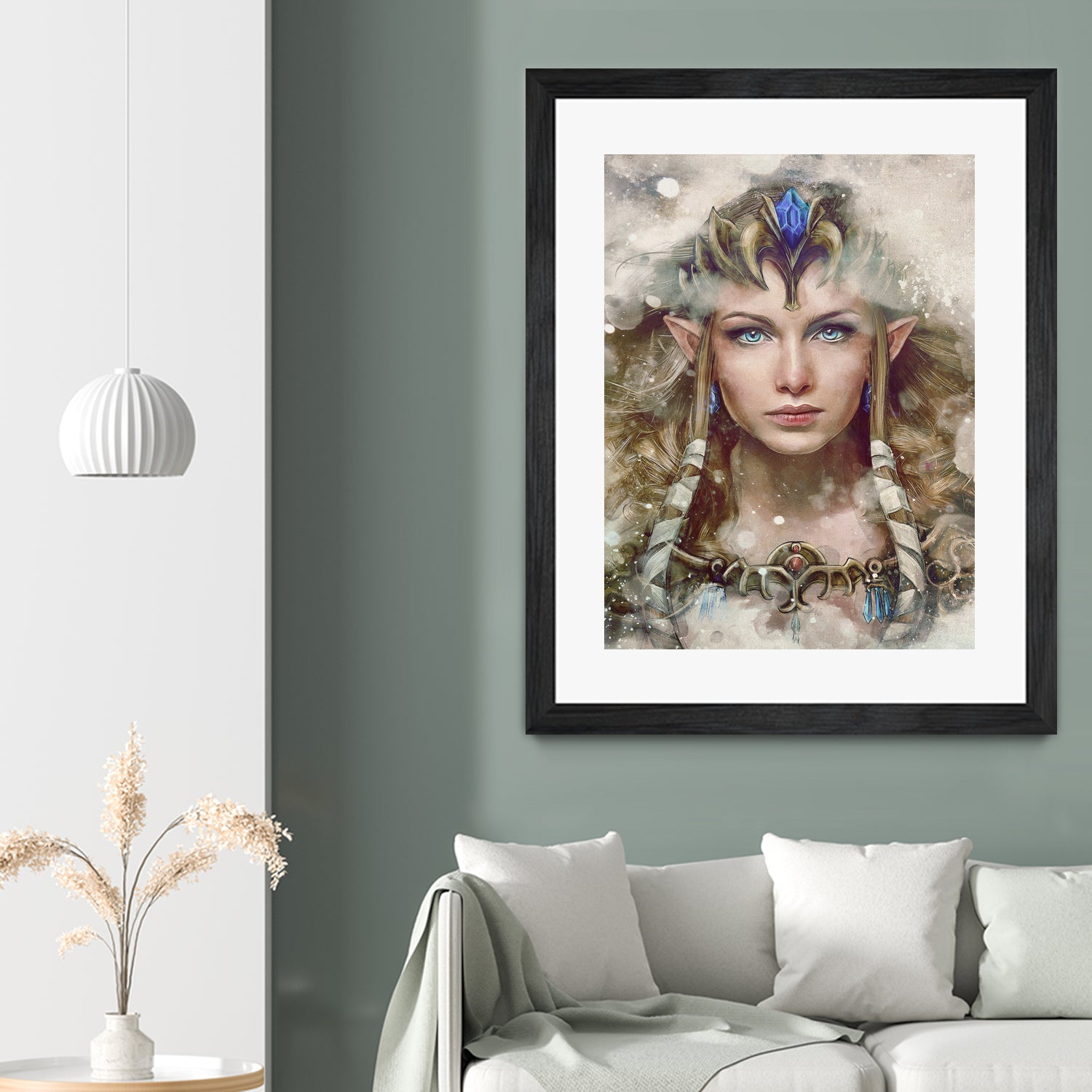 Epic Princess Zelda Portrait by Barrett Biggers on GIANT ART - brown digital painting