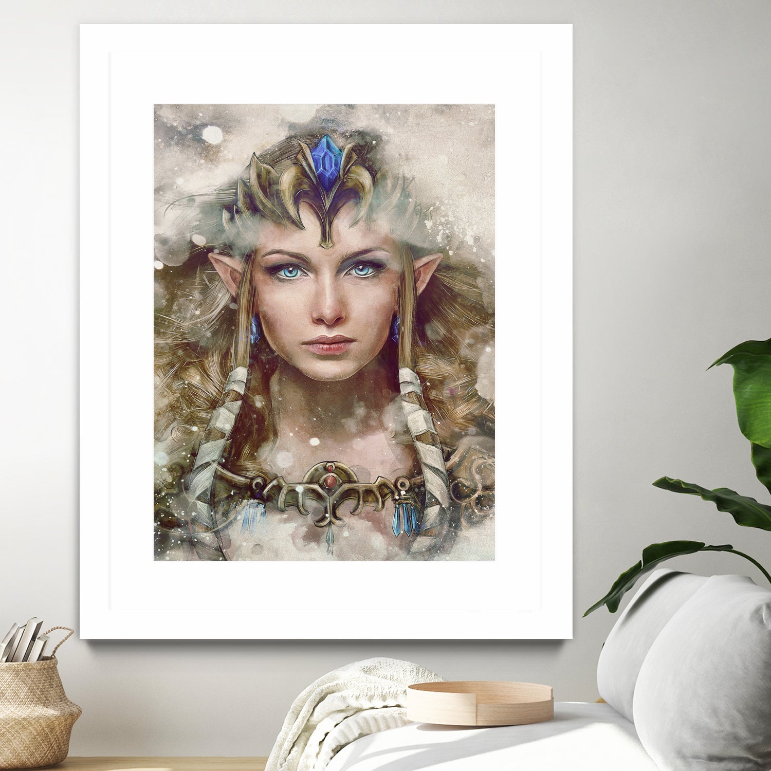 Epic Princess Zelda Portrait by Barrett Biggers on GIANT ART - brown digital painting