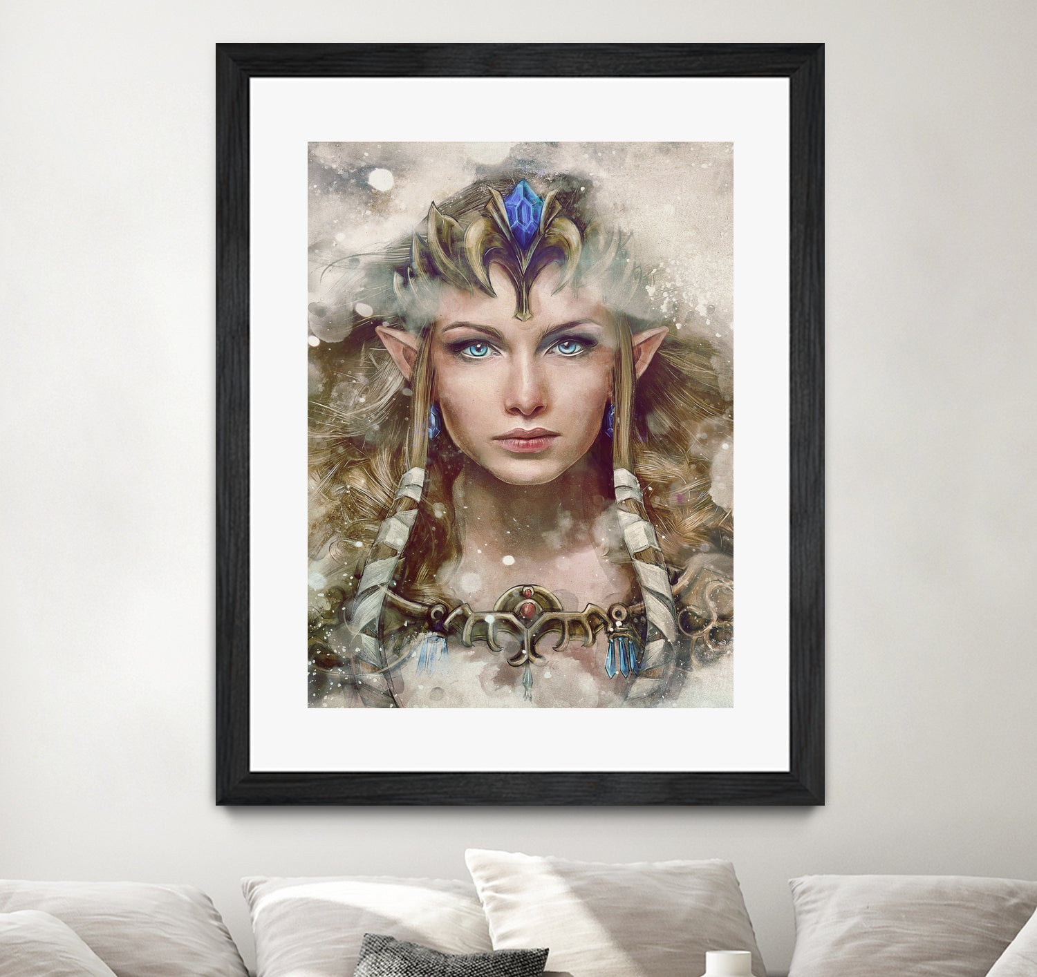 Epic Princess Zelda Portrait by Barrett Biggers on GIANT ART - brown digital painting