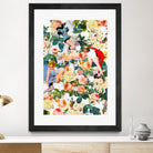 Floral and Pin Up Girls II Pattern by burcu korkmazyurek on GIANT ART - white digital painting