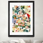 Floral and Pin Up Girls II Pattern by burcu korkmazyurek on GIANT ART - white digital painting