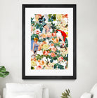 Floral and Pin Up Girls II Pattern by burcu korkmazyurek on GIANT ART - white digital painting