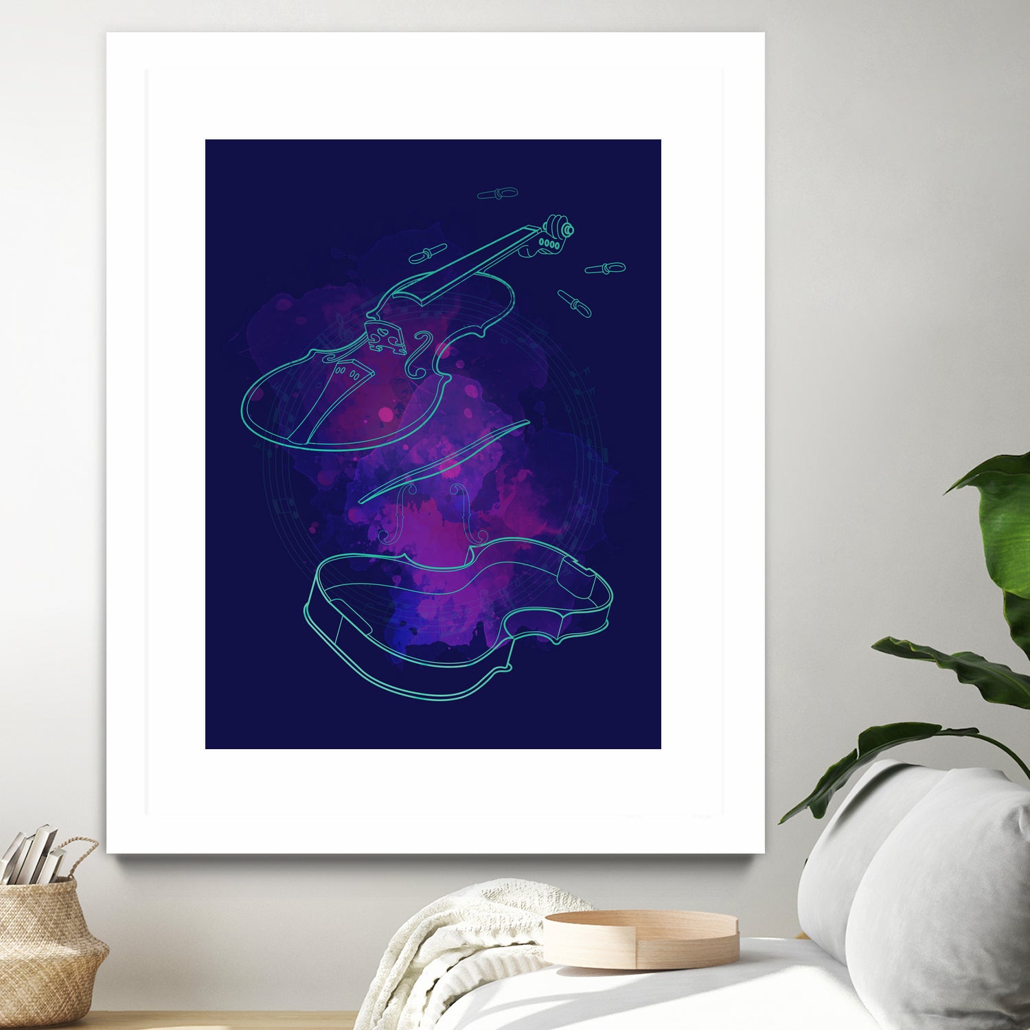 Violin Lines by Leandro Jorge on GIANT ART - fuchsia digital painting