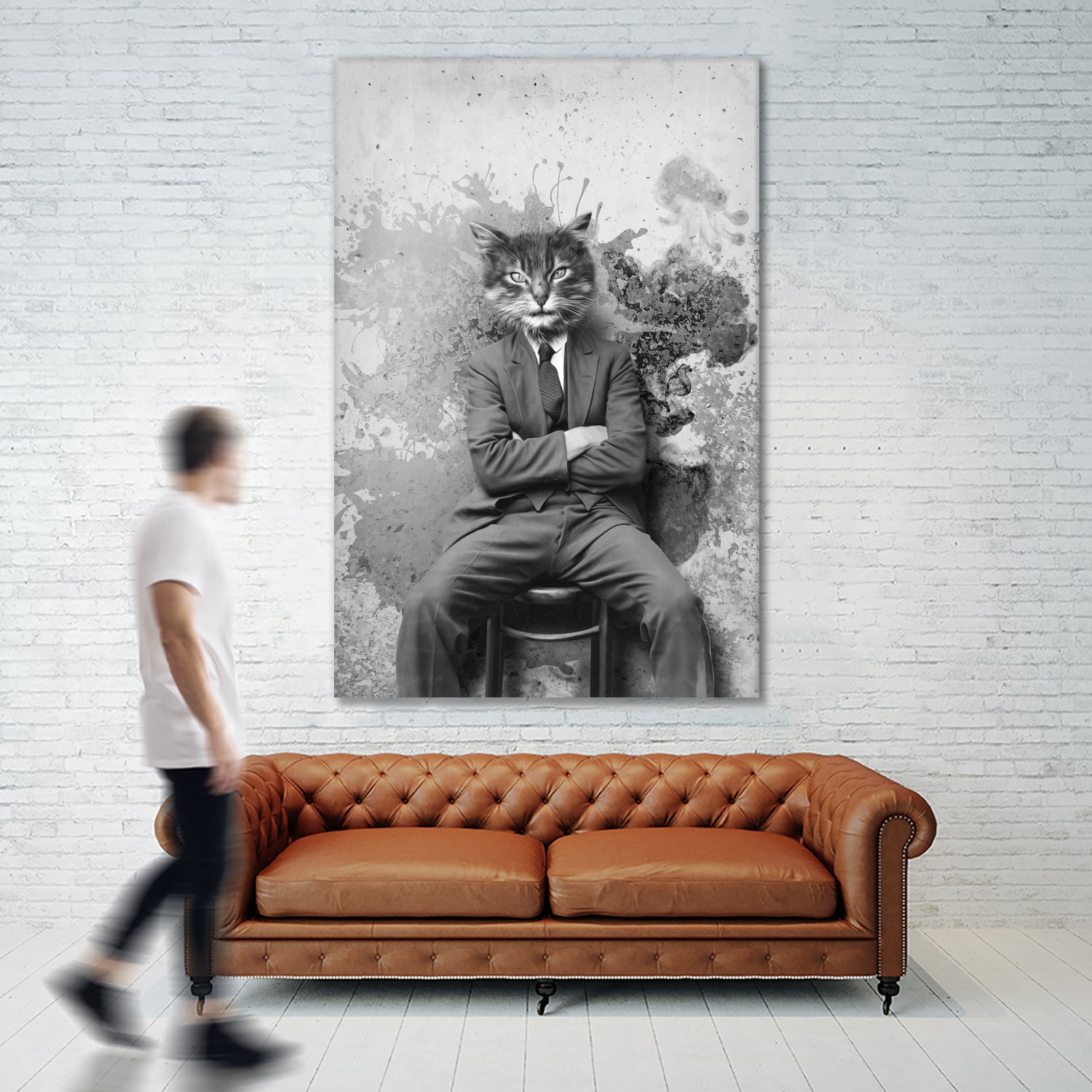 Gangster Cat Pepe Psyche by Pepe Psyche on GIANT ART - black digital drawing