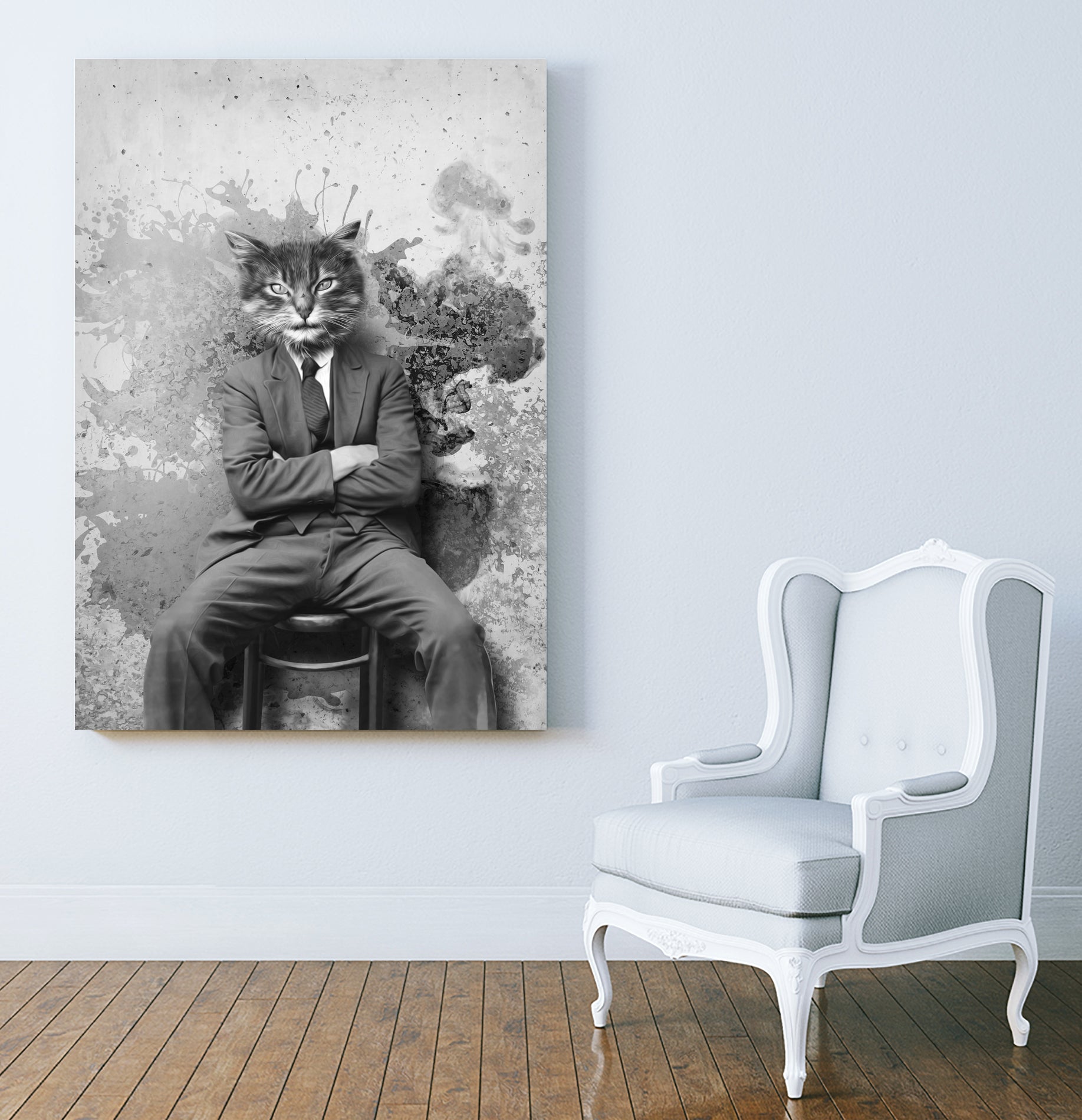 Gangster Cat Pepe Psyche by Pepe Psyche on GIANT ART - black digital drawing