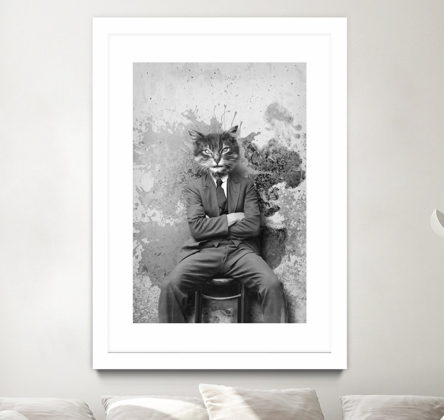 Gangster Cat Pepe Psyche by Pepe Psyche on GIANT ART - black digital drawing