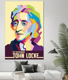 John Locke in Pop Art Portrait by Ahmad Taufiq on GIANT ART - white vector illustration